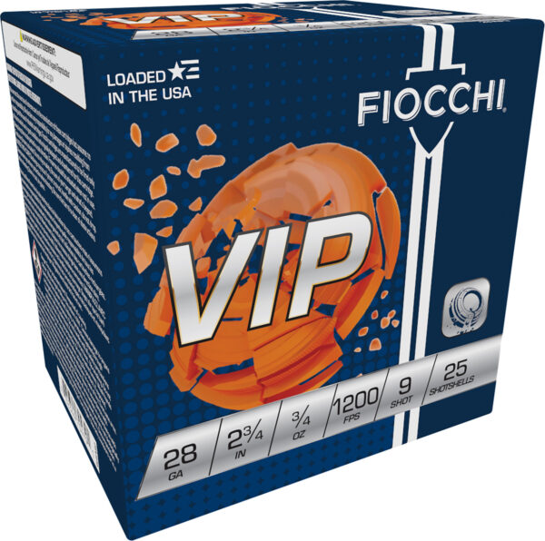 Fiocchi Exacta VIP 28GA 2.75in 3/4oz #9 – 25/Box