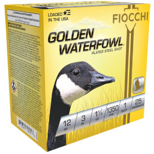 Fiocchi Golden Waterfowl 12 Gauge 3″ #1 Steel 25 Rnds