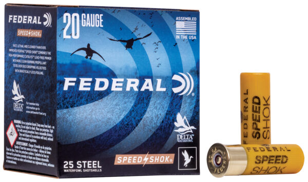 Federal Speed-Shok 20 Gauge 2.75in 3/4 oz #6 Steel, 25/Box