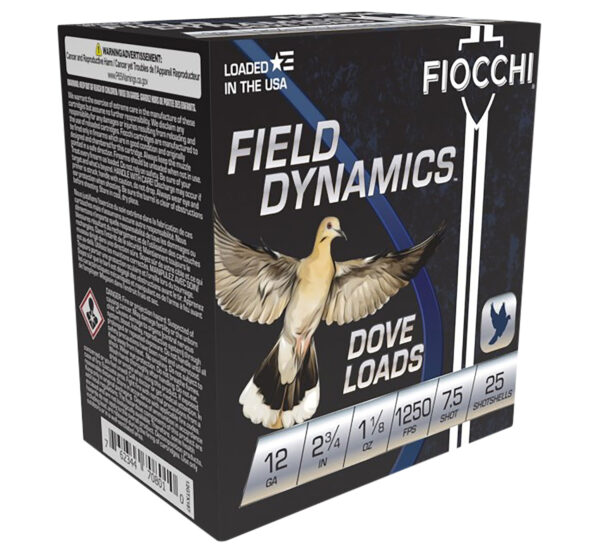 116903 Fiocchi Dove & Quail 12ga 2.75in 1-1/8oz 7.5 – 25rd