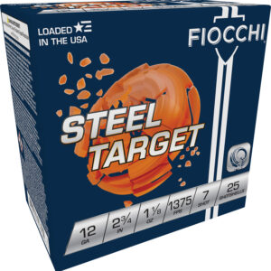 Fiocchi 12GA 2.75in 1-1/8oz #7 Steel Shotshells 25/Box