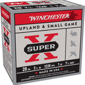 Winchester Super-X 20ga 2-3/4″ 1oz #7.5 Shot 25rd