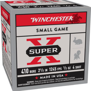 Winchester Super-X 410 Gauge 2.5 in 1/2 oz #4 Shot 25/Box