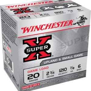 Winchester Super-X Game 20 Gauge 2.75″ #6 25rd