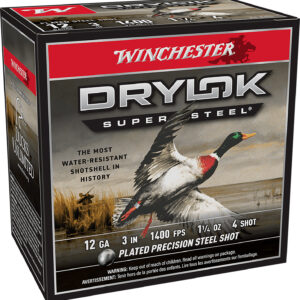 Winchester Drylok Super Steel 12 GA 3″ 1-1/4 oz #4 25rd