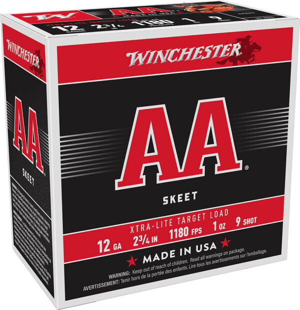 Winchester AA Xtra-Lite 12 Gauge 2 3/4″ 1 oz #9 – 25rd