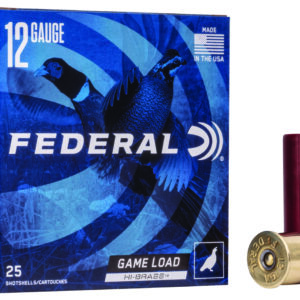 Federal Game-Shok Hi-Brass 12ga 2-3/4″ 1-1/4oz 4 Shot 25/Box