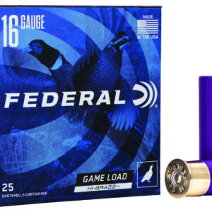 Federal Game-Shok Hi-Brass 16ga 2 3/4″ 1-1/8oz #4 – 25rd