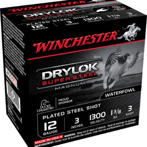 Winchester Ammo XSM1233 Drylok Super Steel Magnum 12Gauge 3″ 1 3/8oz 3Shot 25 Per Box/10 Case