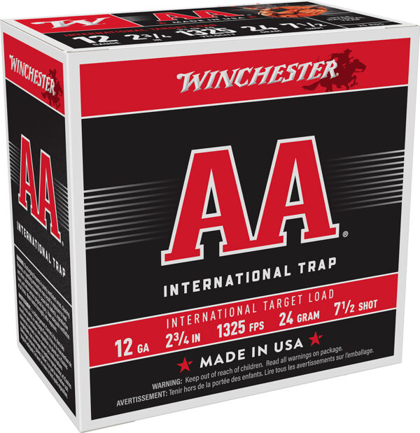 Winchester AA International 12 Gauge 2.75″ 7.5 Shot 25/Box