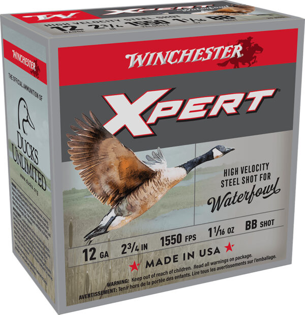 117216 Winchester Xpert 12 Gauge 2-3/4″ 1-1/16 oz BB, 25/Box