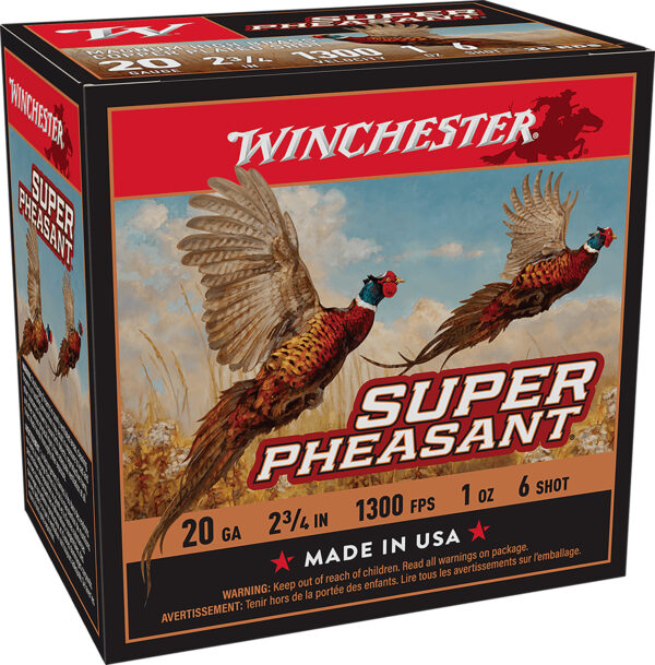 117224 Winchester Super Pheasant 20ga 2.75 in 1 oz 6 Shot 25rd