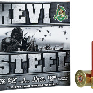 HEVI-Shot HEVI-Steel 12 Gauge 2.75″ 1 1/8 oz #1, 25ct