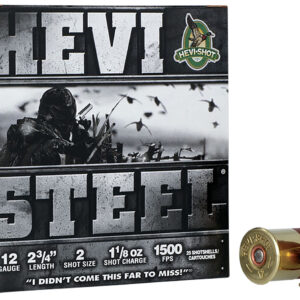 HEVI-Shot HEVI-Steel 12ga 2.75″ 1-1/8oz #2 25/Box