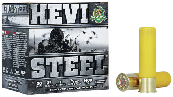117461 HEVI-SHOT HEVI-Steel 20ga 3-inch 7/8oz #1 25rd Box