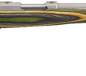 Ruger 7219 77/17  17 WSM 6+1 18.50″ Threaded Barrel, Matte Stainless Steel, Integral Scope Mounts On Solid Steel Receiver, Green Mountain Laminate Stock