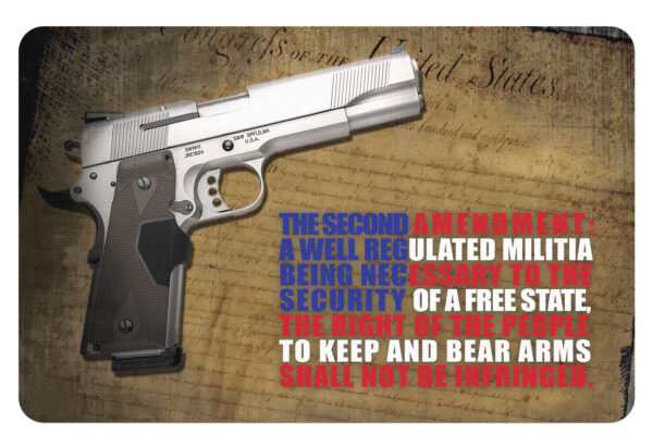 TekMat TEKR172AMEND 11×17 Right To Bear Arms Cleaning Mat