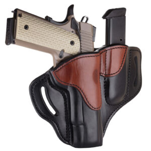 1791 Gunleather BH1M1BLBR BH1M1 Combo OWB 01 Black/Brown Leather Belt Slide Fits 4-5″ 1911