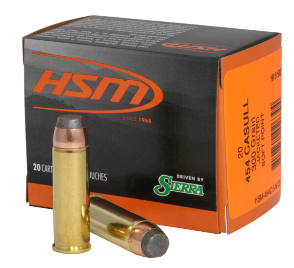 HSM Pro Pistol .454 Casull 300gr JSP — 20rd Box