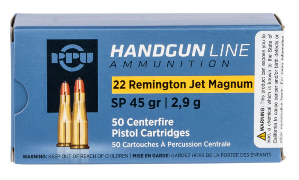 PPU Prvi Partizan PPH22RJ .22 Rem Jet Mag 45gr SP 50rd