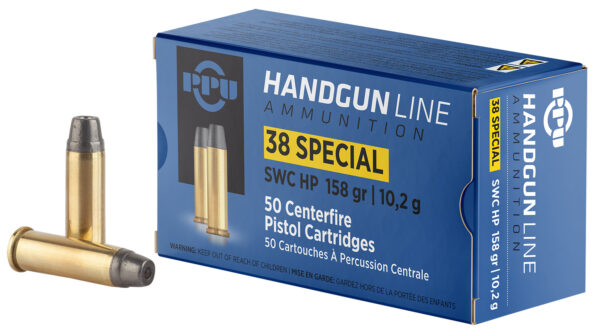 Exclusive Mockups for Branding and Packaging Design PPU Prvi Partizan PPH38SH .38 Special 158gr SWC HP, 50 Rnds