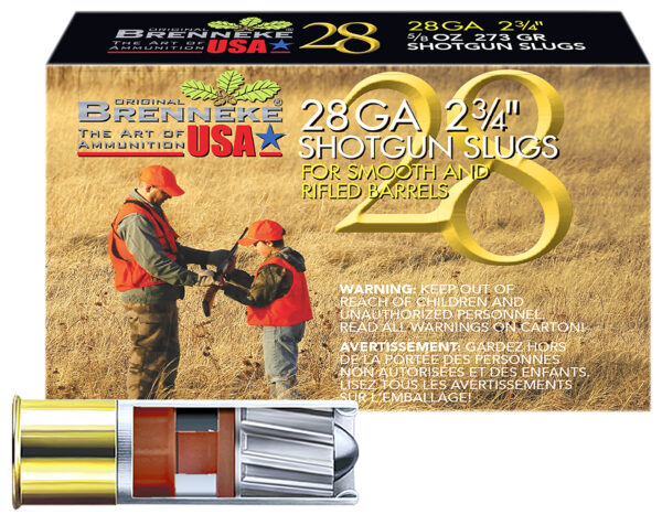 Brenneke 28 Gauge 2.75in 5/8 oz Slug – 5rd