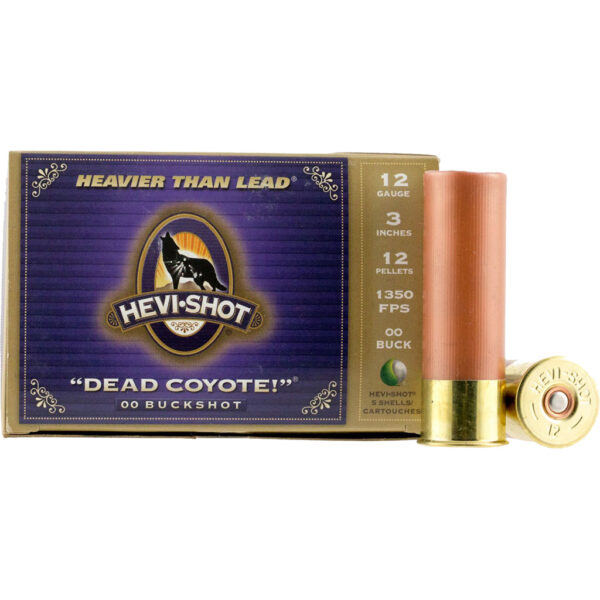 1203838_1 Hevi Shot Dead Coyote Load 12 ga. 3 in. 1 3/8 oz. 00 Buckshot 5 rd.