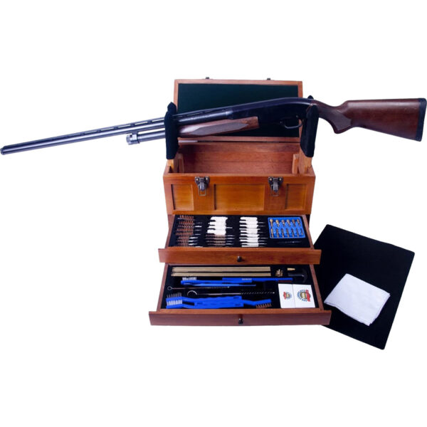 1205694_1 Gunmaster Universal Cleaning Kit Wooden Toolbox 63 pc.