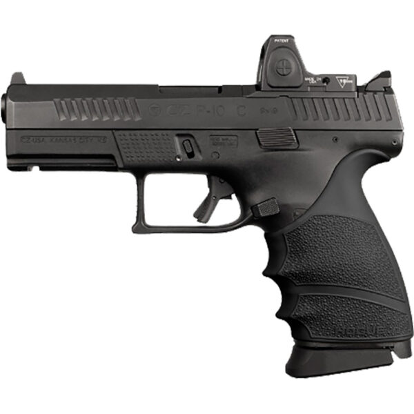 1206007_1 Hogue HandAll Beavertail Grip Sleeve Black CZ P-10 Compact 9mm