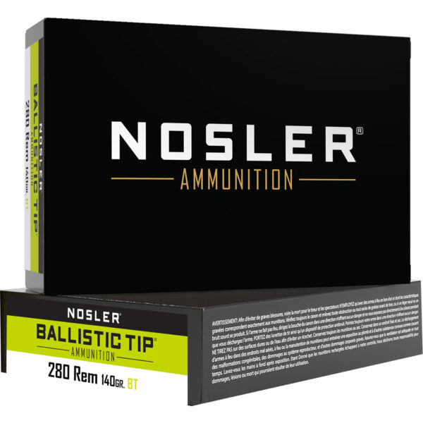 1206159_1 Nosler Ballistic Tip Rifle Ammunition 280 Rem. 140 gr. BT SP 20 rd.