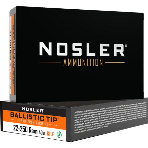 1206181_1 Nosler Varmint Ballistic Tip Rifle Ammunition 22-250 Rem. 40 gr. BTLF SP 20 rd.
