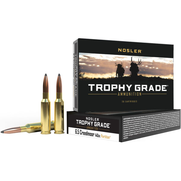 1206280_1 Nosler Trophy Grade Rifle Ammunition 6.5 Creedmoor 140 gr. PT SP 20 rd.