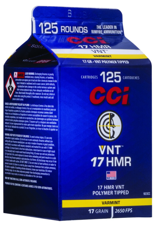 CCI 17 HMR 17gr VNT Varmint Tipped – 125rd Box