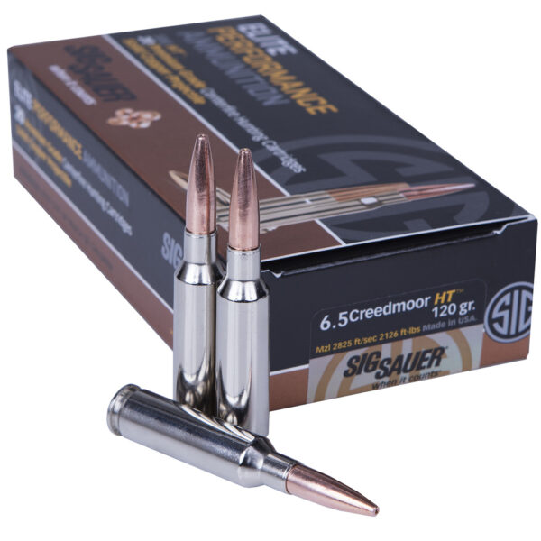 1207773_1 Sig Sauer Elite Hunting Rifle Ammo 6.5 Creedmoor 120 gr. HT 20 rd.