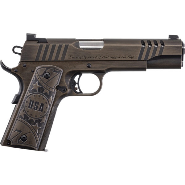 1208017_1 Auto-Ordnance Old Glory 1911 Pistol 45 ACP 5 in. Burnt Bronze and Black Cerakote 7 rd.