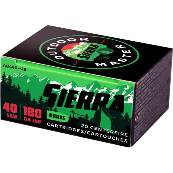 1208024_1 Sierra Outdoor Master Handgun Ammo 40 S&W 180 gr. JHP 20 rd.
