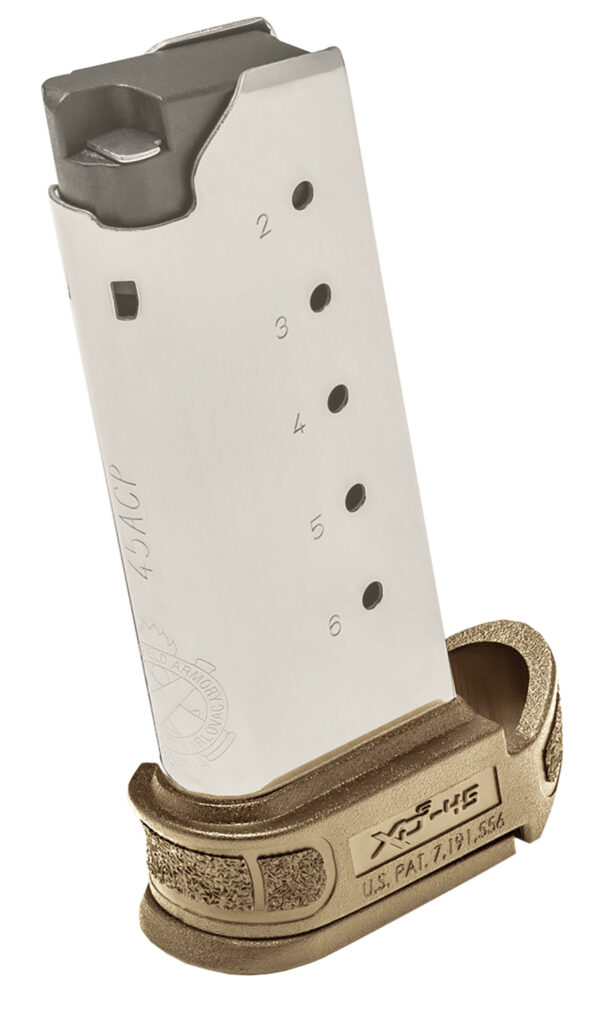 120924 Springfield Armory XD-S Mod.2 6rd Extended Magazine .45 ACP FDE