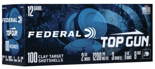 Federal TG121008 Top Gun 12Gauge 2.75″ 1 1/8oz 8Shot 100 Per Box/2 Case