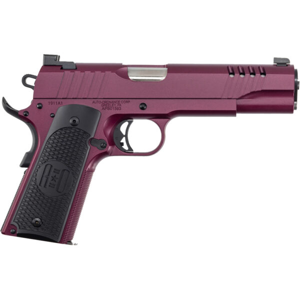 1210282_1 Auto-Ordnance 1911 Pistol 45 ACP 5 in. Black Cherry Cerakote 7 rd.