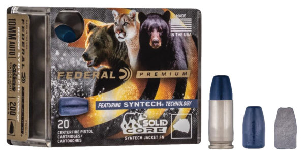 Federal Premium 10mm 200gr Solid Core Syntech 20rd Box
