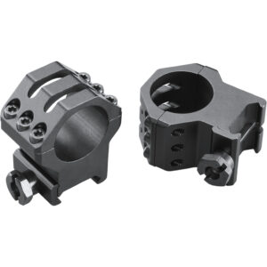 Weaver Classic 6Hole Skeleton Rings Matte Black 1″ XHigh Clamshell Pack