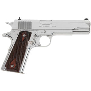 Colt 1911 Pistol 38 Super 5″ Bright Stainless 9 rd.
