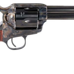 Taylors & Company 550811 Smoke Wagon  357 Mag Caliber with 5.50″ Blued Finish Barrel, 6rd Capacity Blued Finish Cylinder, Color Case Hardened Finish Steel Frame & Checkered Walnut Grip