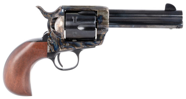 121396 Taylors & Company 200070 1873 Cattleman 45 Colt (LC) Caliber with 4.75″ Blued Finish Barrel, 6rd Capacity Blued Finish Cylinder, Color Case Hardened Steel Frame & Birdshead Walnut Grip