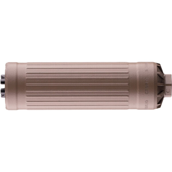 1214470_1 Dead Air Defense CT5P Patrol Suppressor 6mm/5.56 with 1/2 X 28 Direct Thread FDE