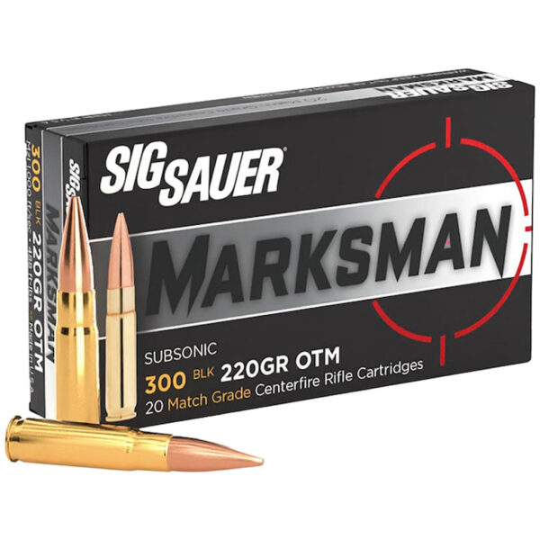1214571_1 Sig Sauer Match Grade Rifle Ammo 300 Blackout 220 gr. OTM 20 rd.