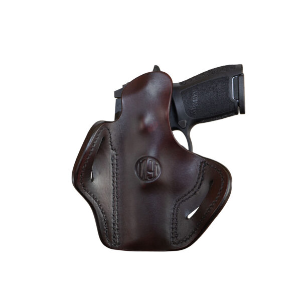 121739 1791 Gunleather ORBH24SSBRR BH2.4S Optic Ready OWB Size 2.4S Signature Brown Leather Belt Slide Fits FN 509/HK VP9SK Right Hand