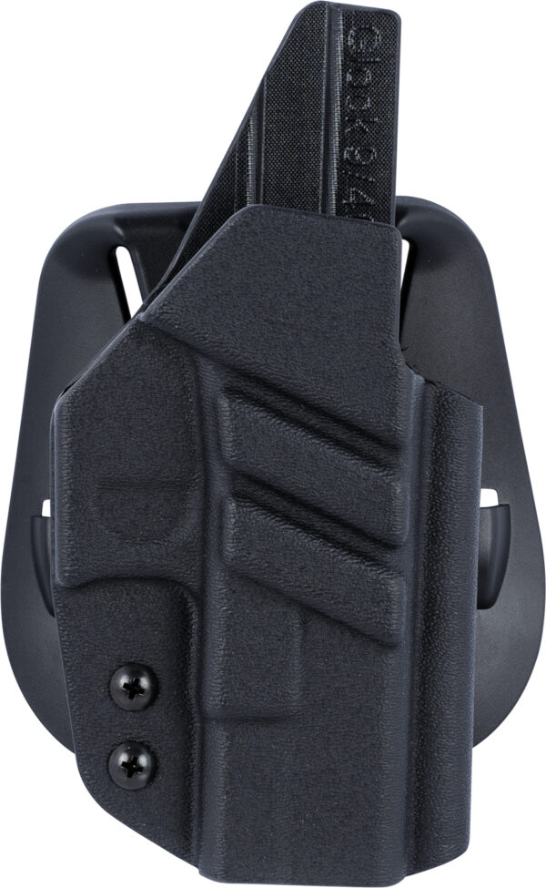 121765 1791 Gunleather TACPDHOWBGLOCKBLKR Tactical Kydex OWB Black Kydex Paddle Compatible w/Glock Right Hand