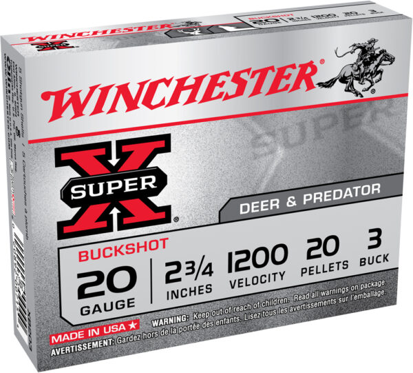 Winchester Super-X Buckshot 20 Gauge 2.75″ 15rd