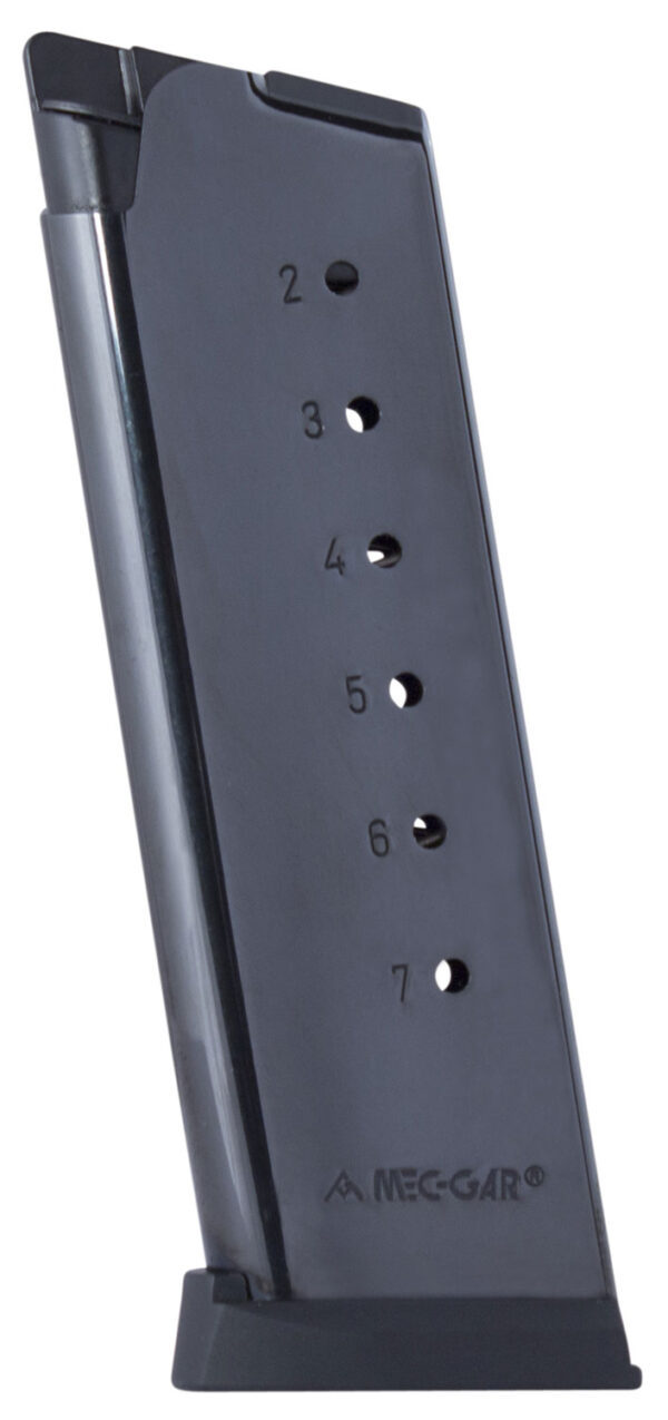 123098 Mec-Gar MGCO4507BPF 1911 Officer 7rd 45 ACP, Blued Carbon Steel